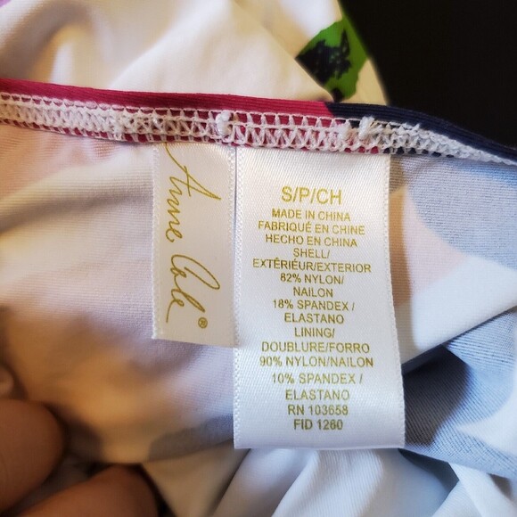 Anne Cole‎ Women's High Neck Tankini Swim Top Colorful Size Small X Back Straps - Picture 9 of 14